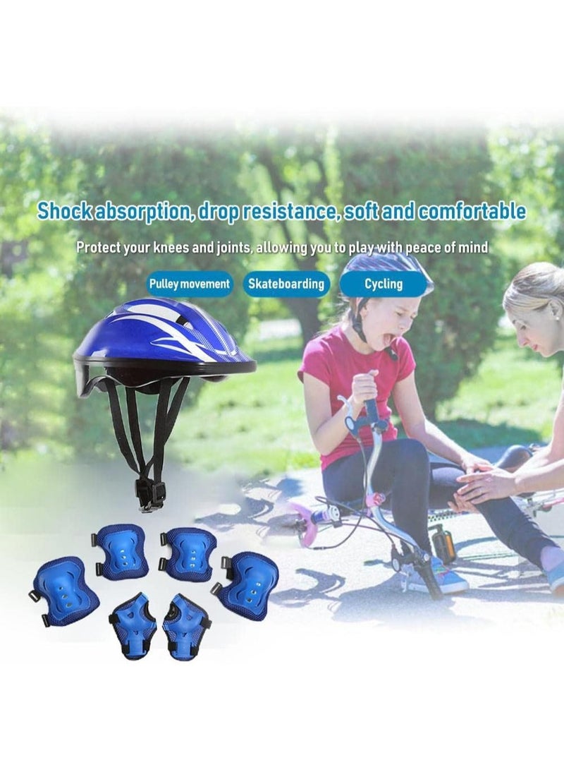 DubaiGallery Children Protective Gear Set Including Bike Helmet Knee Pads Elbow Pads Wrist Guards, Shock Resistant Safety Equipment for Cycling Skating Scooter Outdoor Sports for Kids - Image 3